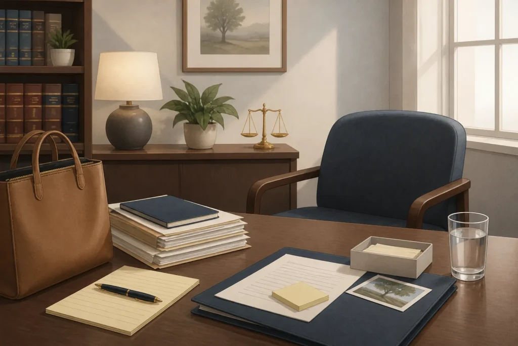 Editorial illustration for How to Prepare for Your First Conversation With a Probate Attorney